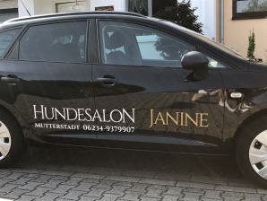<img src="14" alt="KFZ Beschriftung Hundesalon Janine">